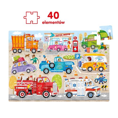 Puzzle 40 Elementów Moto Puzzle Auta na Arena.pl