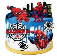 WYDRUK CUKROWY Opłatek na tort SPIDERMAN SPIDER-MAN PAJĄK MASA CUKROWA