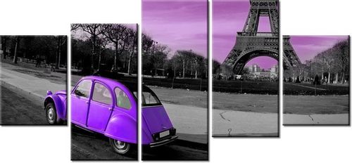 70CM 150CM OBRAZ 5 ELEM CYTRYNA FIOLECIE ŚCIENNY na Arena.pl