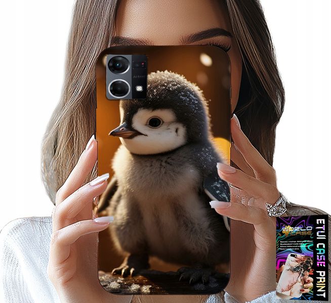 ETUI DO OPPO RENO7 4G - SŁODKI PINGWIN, TUPTAK, MADAGASKAR WZORY zdjęcie 1