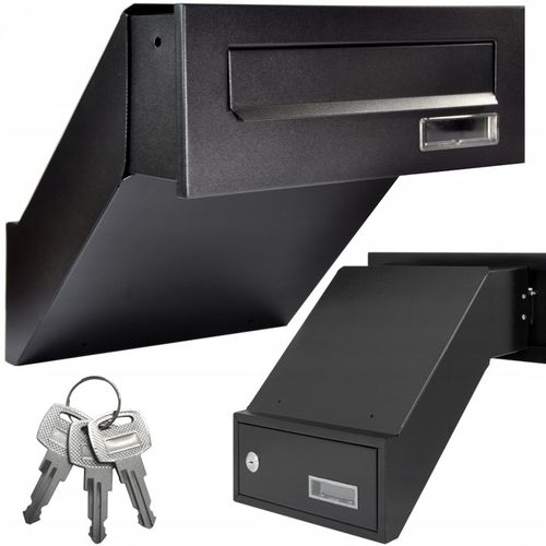 SKRZYNKA NA LISTY PRZELOTOWA DO WMUROWANIA REGULOWANA CZARNY MAT + 3 na Arena.pl