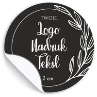 Naklejki ETYKIETY REKLAMOWE twój dowolny nadruk LOGO 200 szt 2 cm