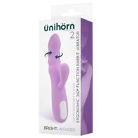 wibrator z ruchem obrotowym 360 z  masażerem do łechtaczki. bright lavender