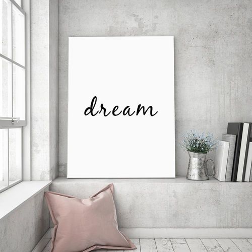 Obraz na płótnie – Canvas, typografia dream 60x90 na Arena.pl