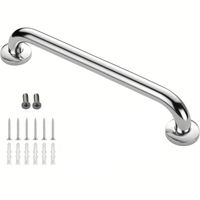 UCHWYT ŁAZIENKOWY SREBRNY 40 cm PORĘCZ PRYSZNICOWA DLA NIEPEŁNOSPRAWNYCH