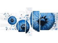 80CM 160CM OBRAZ 5 ELEM NIEBIESKIE DMUCHAWCE DRUK ŚCIENNY