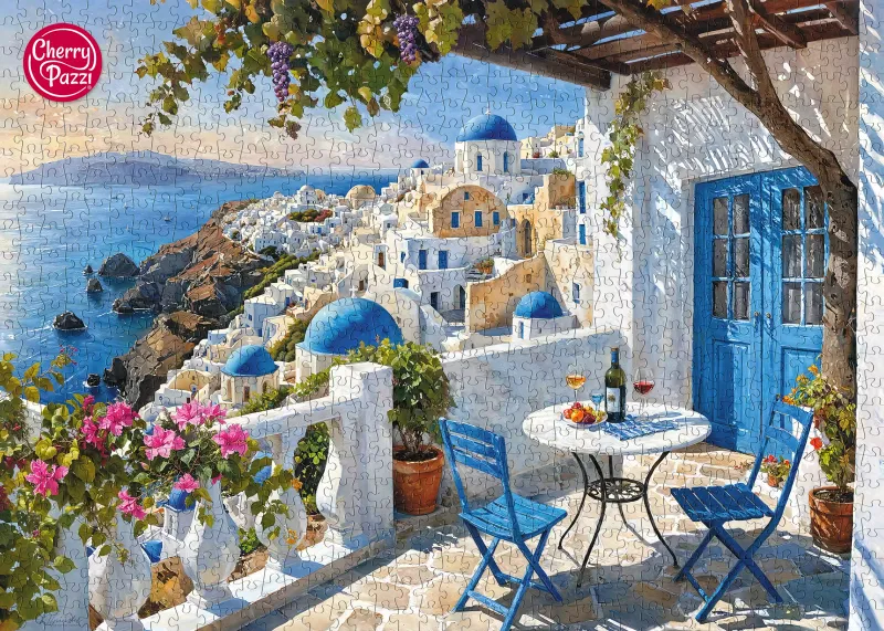 Puzzle 1000 elementów. Santorini Blues 30936 zdjęcie 4