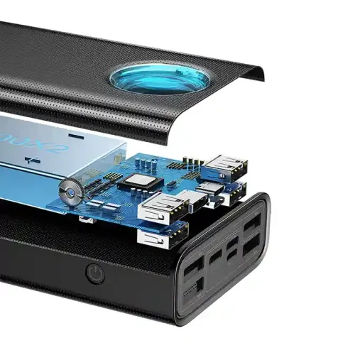 powerbank baseus amblight 30000mah, 4xusb, usb-c, 65w (czarny) na Arena.pl