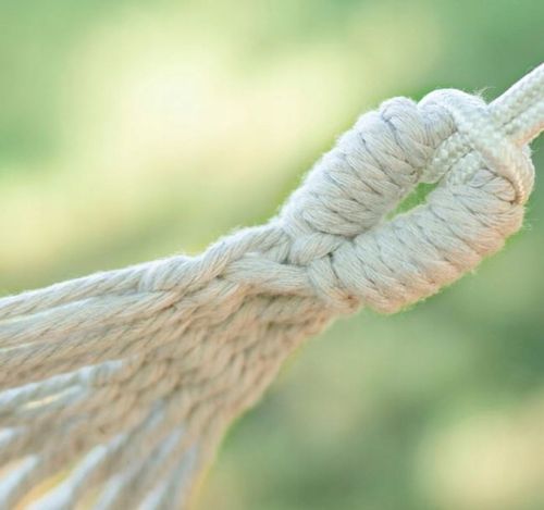 HAMAK OGRODOWY BOHO MAKRAMOWY DRĄŻEK PAŁĄK JEDNOOSOBOWY POKROWIEC BEŻOWY na Arena.pl