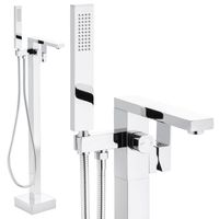 Bateria wannowa wolnostojąca podłogowa wysoka loft chrom - Yoka