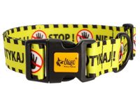 Wytrzymała obroża dla psa z regulacją 40-67cm Dingo City "Nie Dotykaj" 4cm