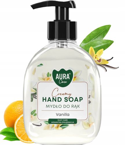 aura care mydło do rąk kremowe wanilia 300 ml z dozownikiem ahs-001-003 na Arena.pl