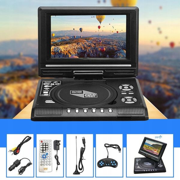 ODTWARZACZ DVD PRZENOŚNY SAMOCHODOWY USB KONSOLA zdjęcie 12