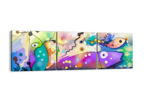 Obraz Na Płótnie - Ryby Pastele  - 90X30 Cm - Ca90X30-4096 na Arena.pl