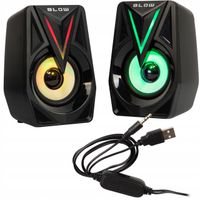 ZESTAW GŁOŚNIKÓW DO LAPTOPA PC BALANCE 2.0 GAMINGOWE LED RGB USB 5V 8W