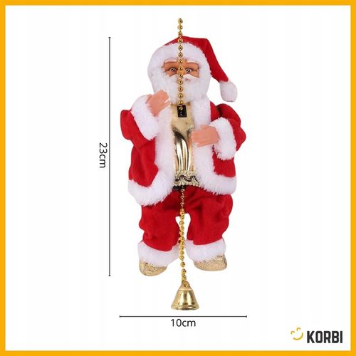 DEKORACJA WSPINAJĄCY SIĘ MIKOŁAJ OZDOBA ŚWIĄTECZNA GRAJĄCY PREZENT 100CM na Arena.pl