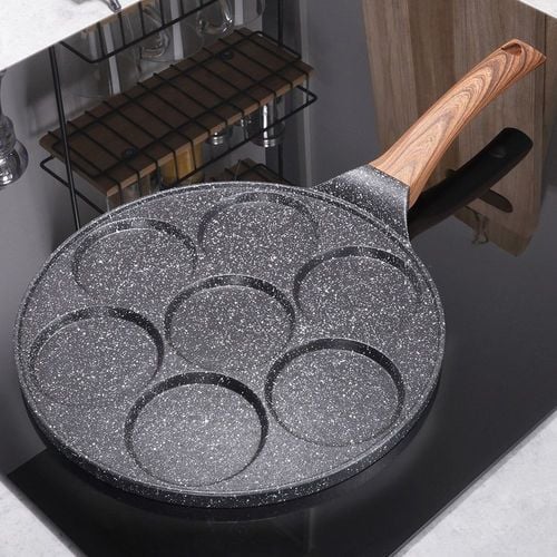 patelnia granitowa do 7 jajek placuszków black&wood 199007 na Arena.pl