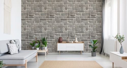 Tapeta Szary Ceglany Mur na Arena.pl