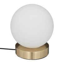 LAMPA STOŁOWA W KSZTAŁCIE KULI LAMPKA KULA BIAŁA SZKLANA Ø 16 cm