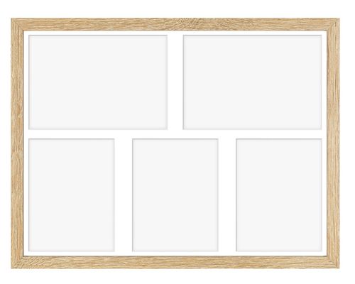 Ramka na 5 zdjęć Hekla 40x50x5 MDF galeria zdjęć sonoma jasna 1szt. na Arena.pl