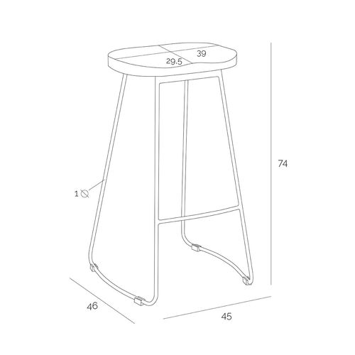 Stołek Barowy Cazas na Arena.pl