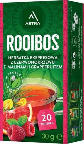 Herbata ziołowa w torebkach Astra Rooibos malina i grapefruit 20szt x20 na Arena.pl