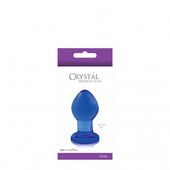 CRYSTAL SMALL BLUE Szklany korek analny