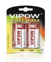 BAT0084B Baterie VIPOW GREENCELL R20 2szt/bl