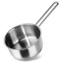 Rondel Rondelek Mały Garnek z Długim Uchwytem Stalowy Nierdzewny 14 cm 0,9L