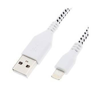 KABEL USB do iPhone 5 BIAŁY OPLOT na Arena.pl