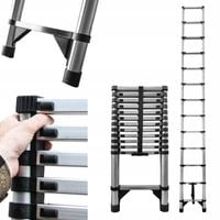 Drabina teleskopowa 13 stopni przystawna składana antypoślizgowa 3,8 m