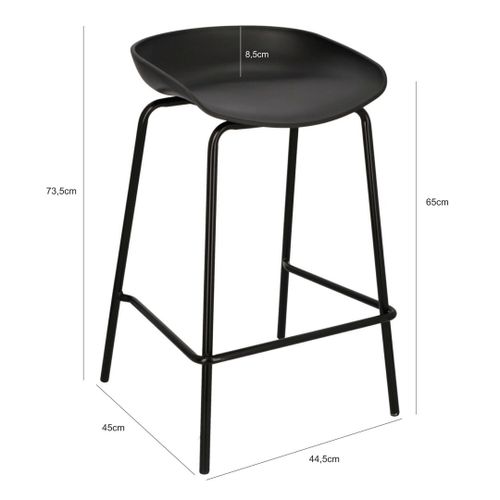 Stołek barowy Grego czarny 65 cm na Arena.pl