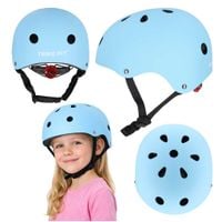 Kask Dziecięcy na Rower Hulajnogę z Lampką LED Regulowany Rowerowy Matowy M