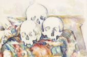 Plakat 60x40cm The Three Skulls, Paul Cezanne Vintage do Salonu