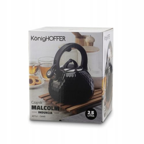 CZAJNIK na GAZ INDUKCJA Czarny z Gwizdkiem Konighoffer Malcolm 2,5 l na Arena.pl