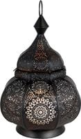 Lampion dekoracyjny Marokański Turecki Metalowy Czarny 37cm