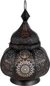 Lampion dekoracyjny Marokański Turecki Metalowy Czarny 37cm