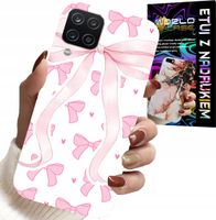 ETUI DO SAMSUNG GALAXY A22 5G - RÓŻOWE WSTAZKI WSTĄZKA MODNE WZORY CASE