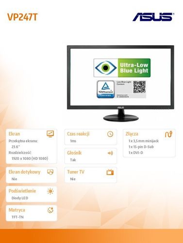 Asus 24'' VP247T na Arena.pl