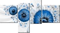 100 55CM OBRAZ 4 ELEM NIEBIESKI DMUCHAWIEC 4 PŁÓTNO DRUK