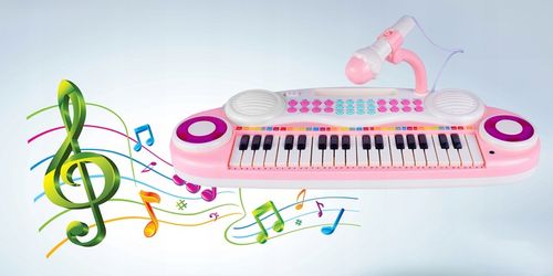 ORGANY ORGANKI KRZESEŁKO PIANINKO MP3 Z MIKROFONEM KEYBOARD USB DLA DZIECI na Arena.pl