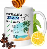 Kubek Dla Michaliny Koleżanki Przyjaciółki Prezent Z Nadrukiem Biały 330Ml