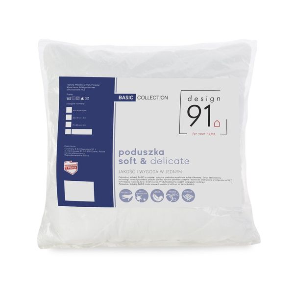Poduszka BASIC 40x40 biała zdjęcie 2