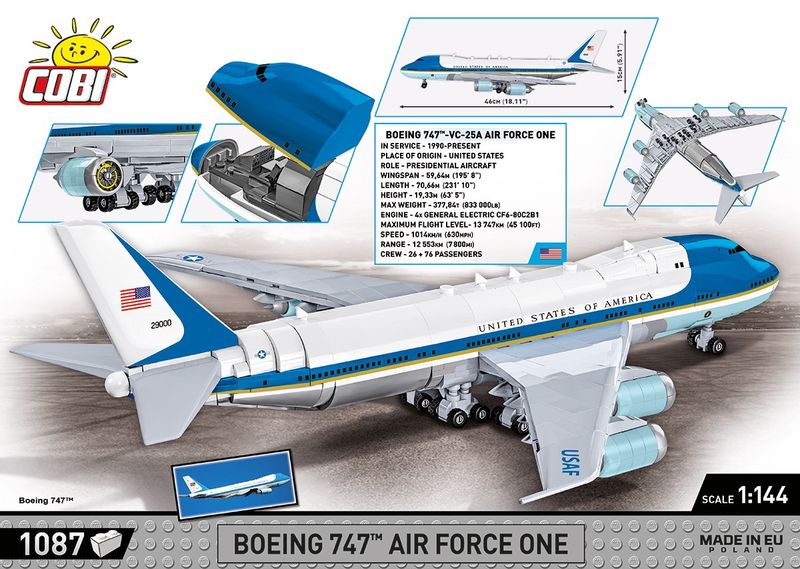 Klocki Boeing 747 Air Force One zdjęcie 3