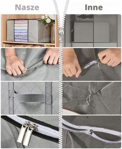 6X TORBA DO PRZECHOWYWANIA UBRAŃ ORGANIZER PUDEŁKA DO SZAFY POJEMNIKI na Arena.pl