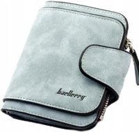 Mały damski portfel portmonetka skórzana skóra  C8_Szary