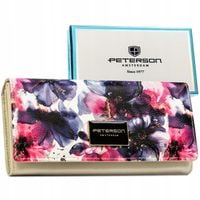 Portfel damski pojemny duży Peterson ze skóry naturalnej z RFID na prezent