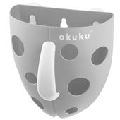 AKUKU Pojemnik na zabawki kąpielowe szary
