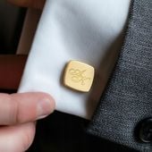 Złote spinki do mankietów z inicjałami | ZaNa