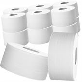 Papier toaletowy do podajnika Jumbo Celuloza 100m 2 warstwy 12 rolek= 1200m